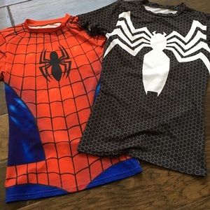UA Spider-man youth compression tops.